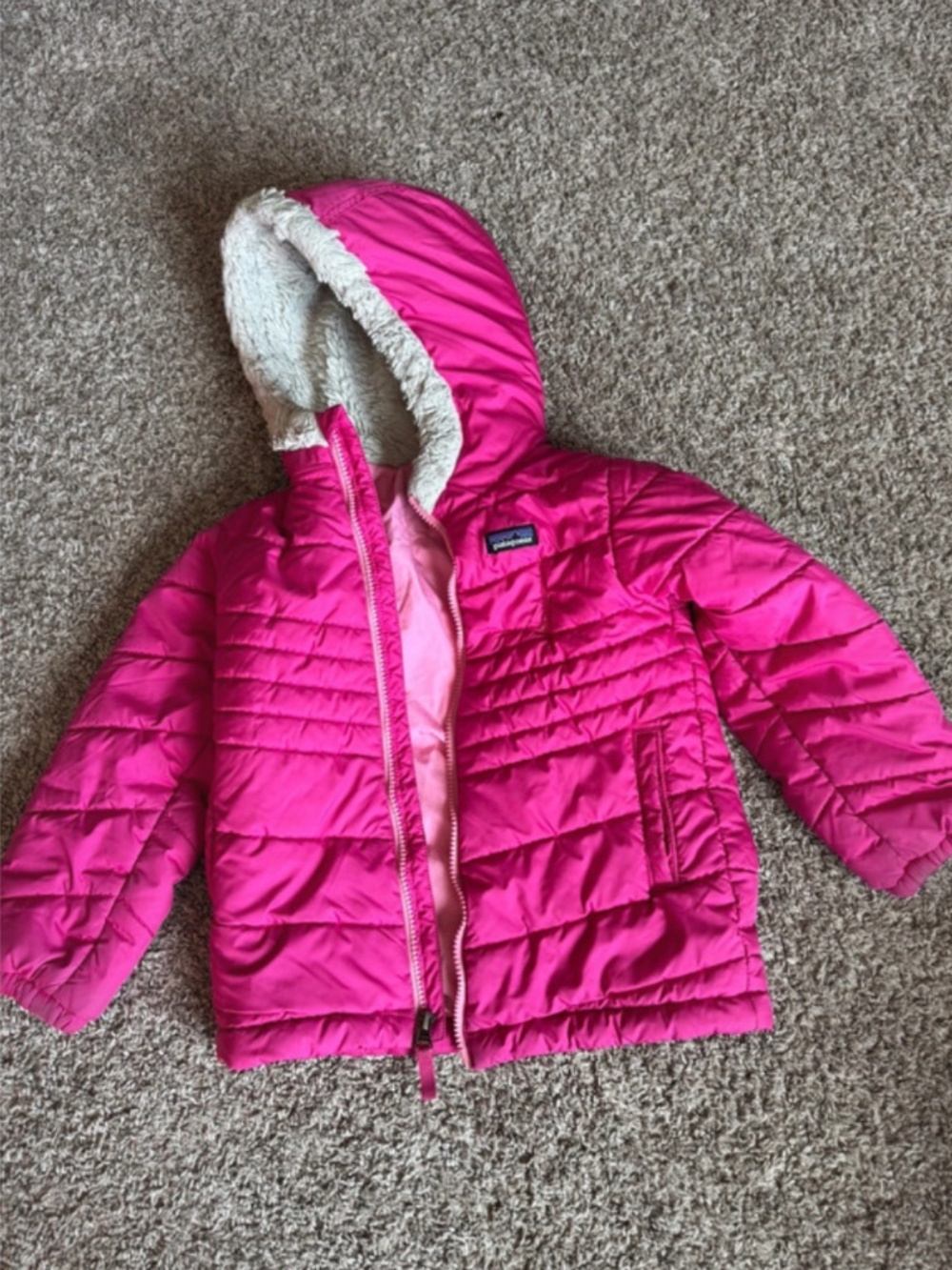 Rare Patagonia Wintry Snow Coat size 4T pretty pink